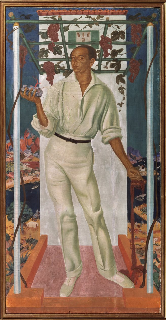 Portrett av den meksikanske kunstneren Roberto Montenegro Nervo 1887-1968, 1915 av Alexander Yevgenyevich Yakovlev