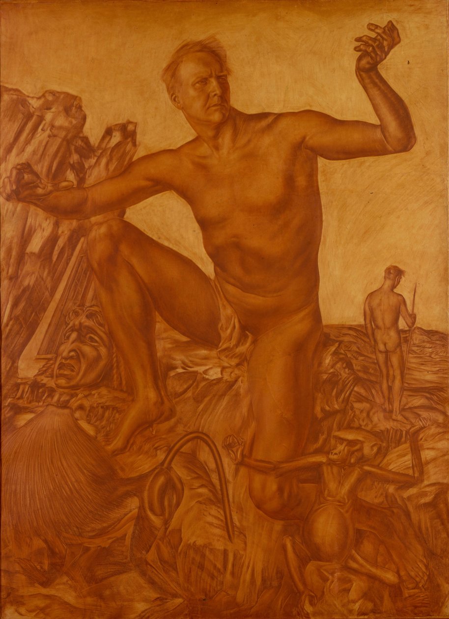 Portrett av sangeren Fyodor Shalyapin 1873-1938, 1917 av Alexander Yevgenyevich Yakovlev