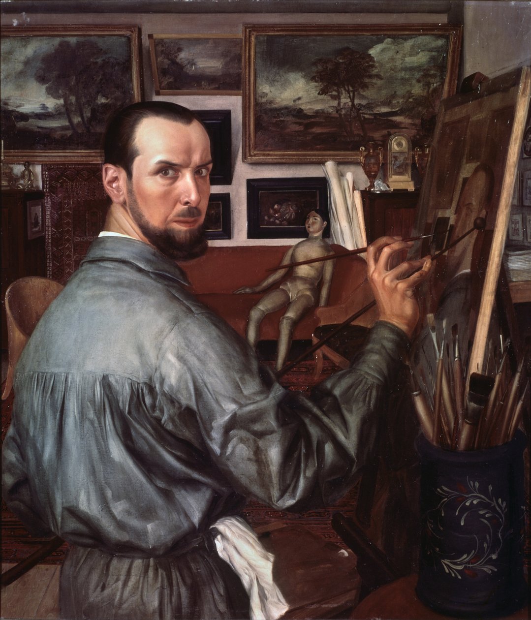 Selvportrett, 1917 av Alexander Yevgenyevich Yakovlev