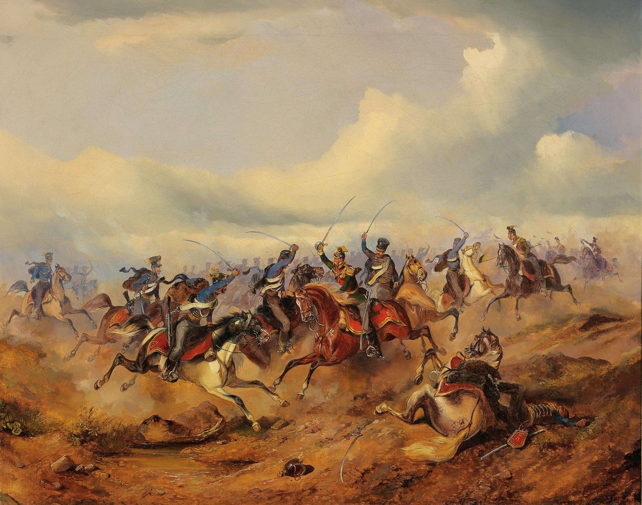 En scene fra den ungarske revolusjonen 1848-1849, ca. 1850. av Alexander von Bensa