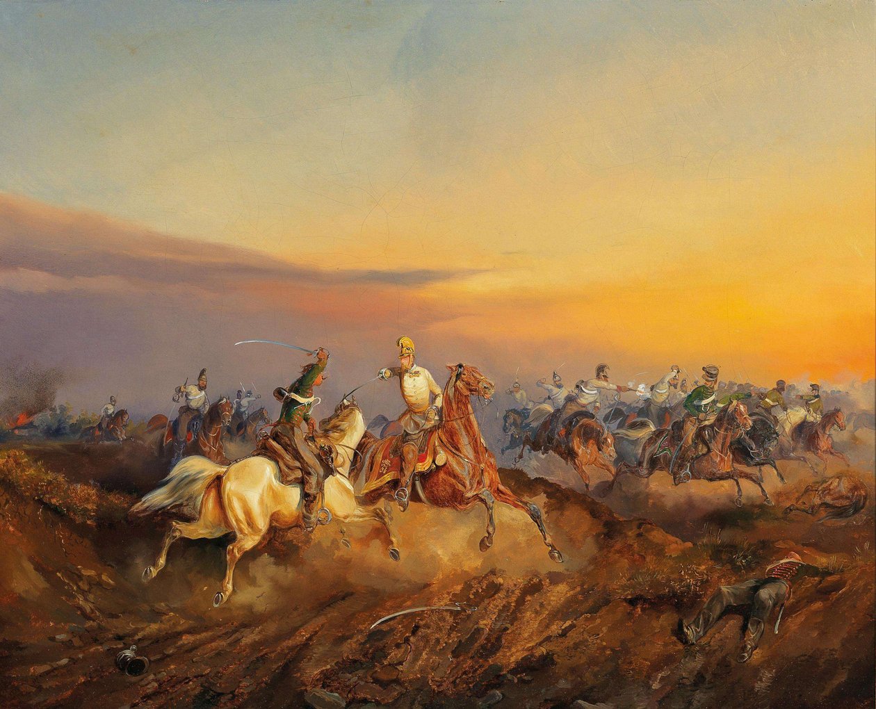 En scene fra den ungarske revolusjonen 1848-1849, ca. 1850. av Alexander von Bensa
