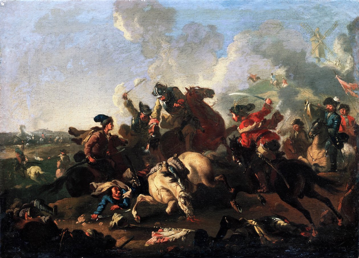 Scene fra slaget ved Poltava av Alexander von Kotzebue