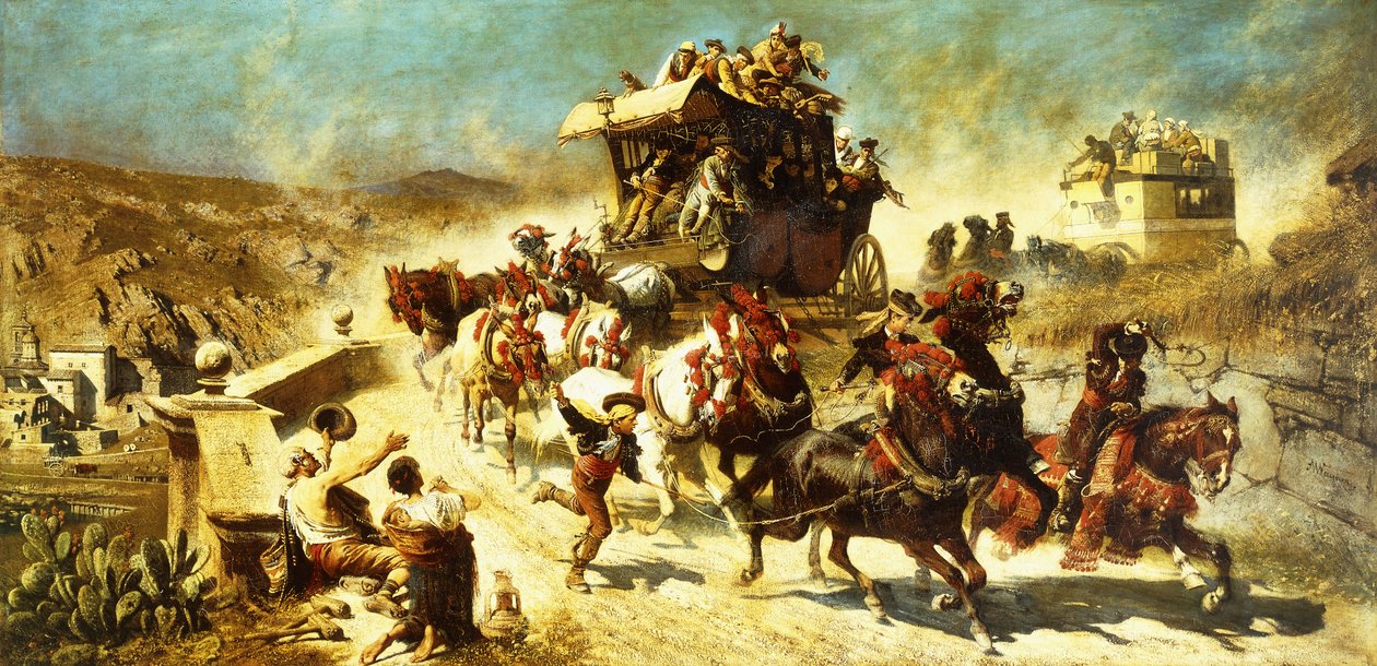 Den spanske posttreneren i Toledo, av Alexander von Wagner