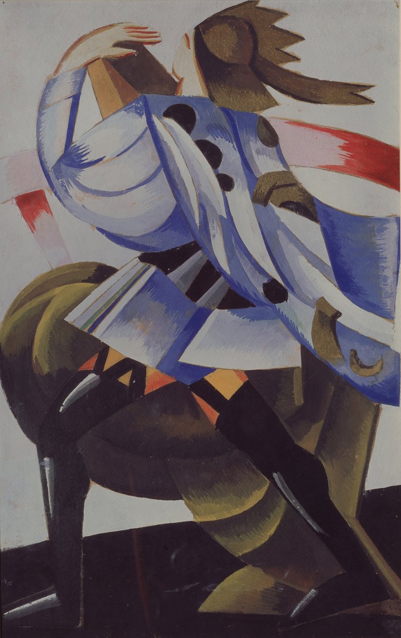 Mercutio. Kostymedesign for stykket Romeo and Juliet av W. Shakespeare, 1921 av Alexandra Alexandrowna Exter