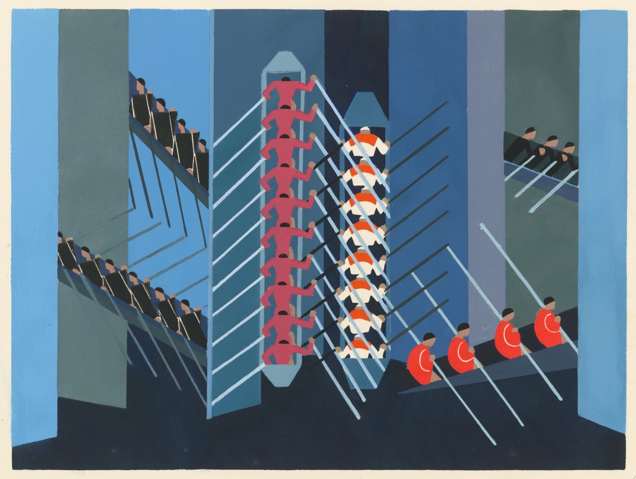 Naturskjønn design fra porteføljen Décors de Théâtre, 1930. av Alexandra Alexandrowna Exter