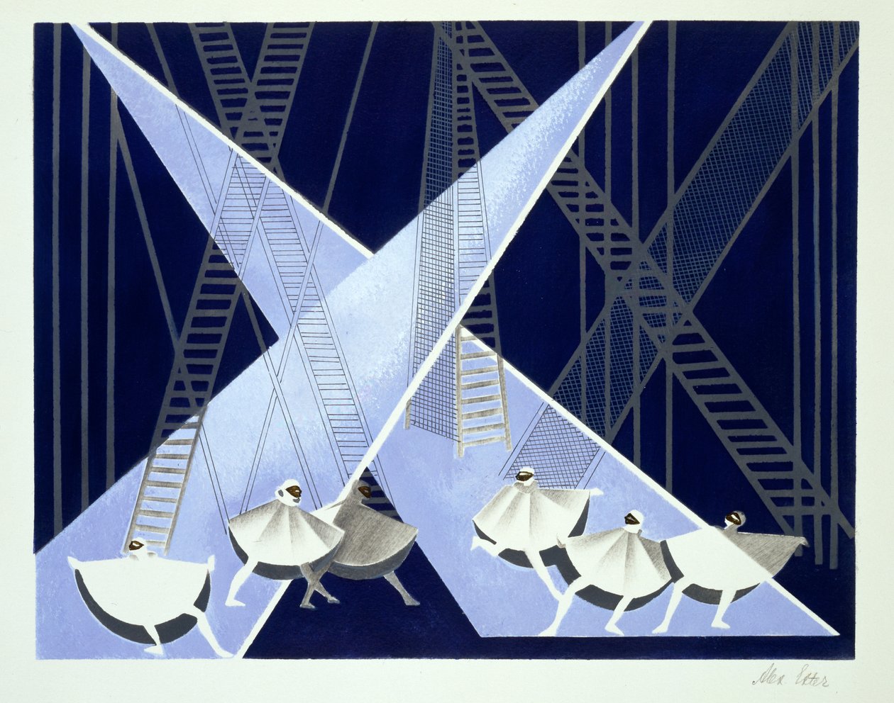 Scenografi for en ballett, illustrasjon fra 
