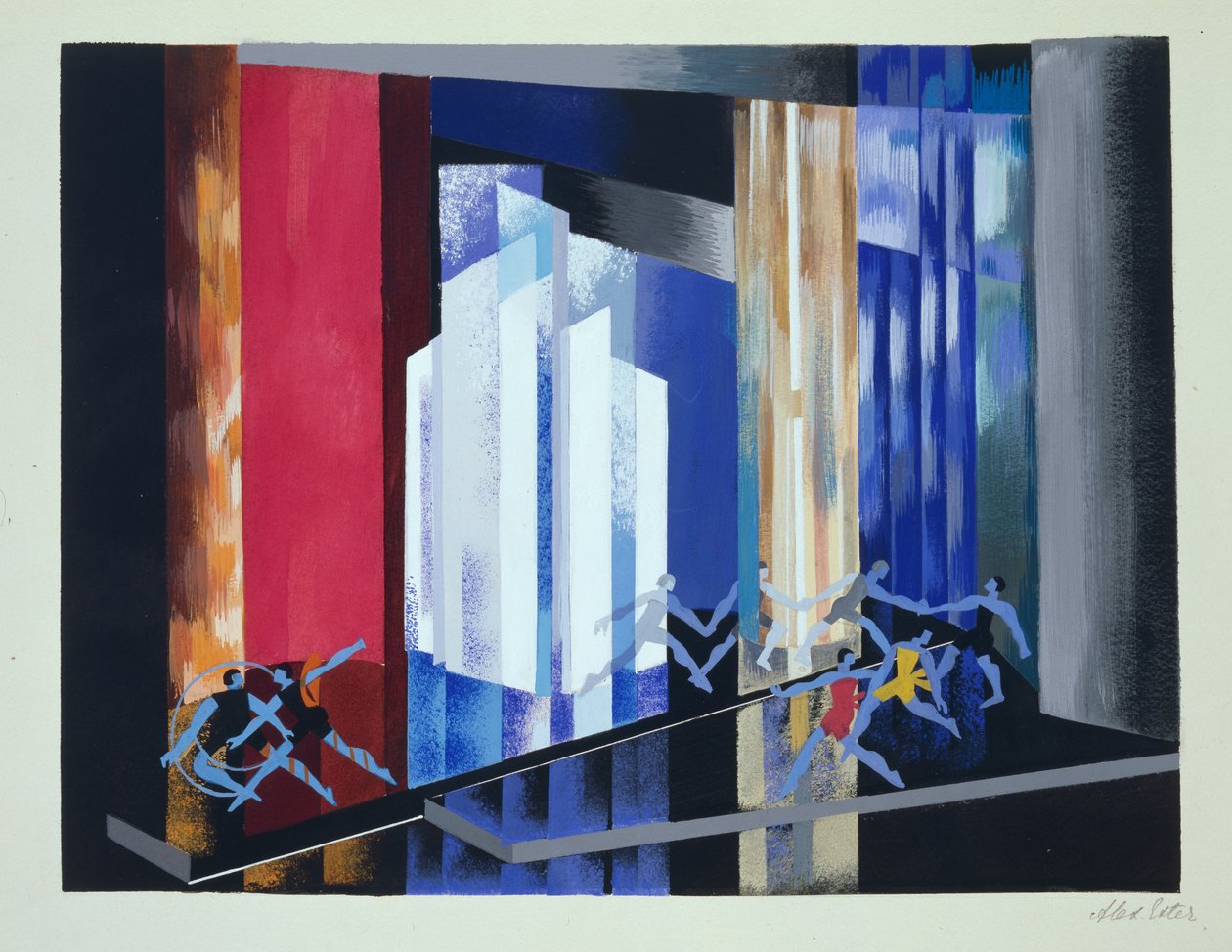 Scenografi for en ballett, illustrasjon fra 