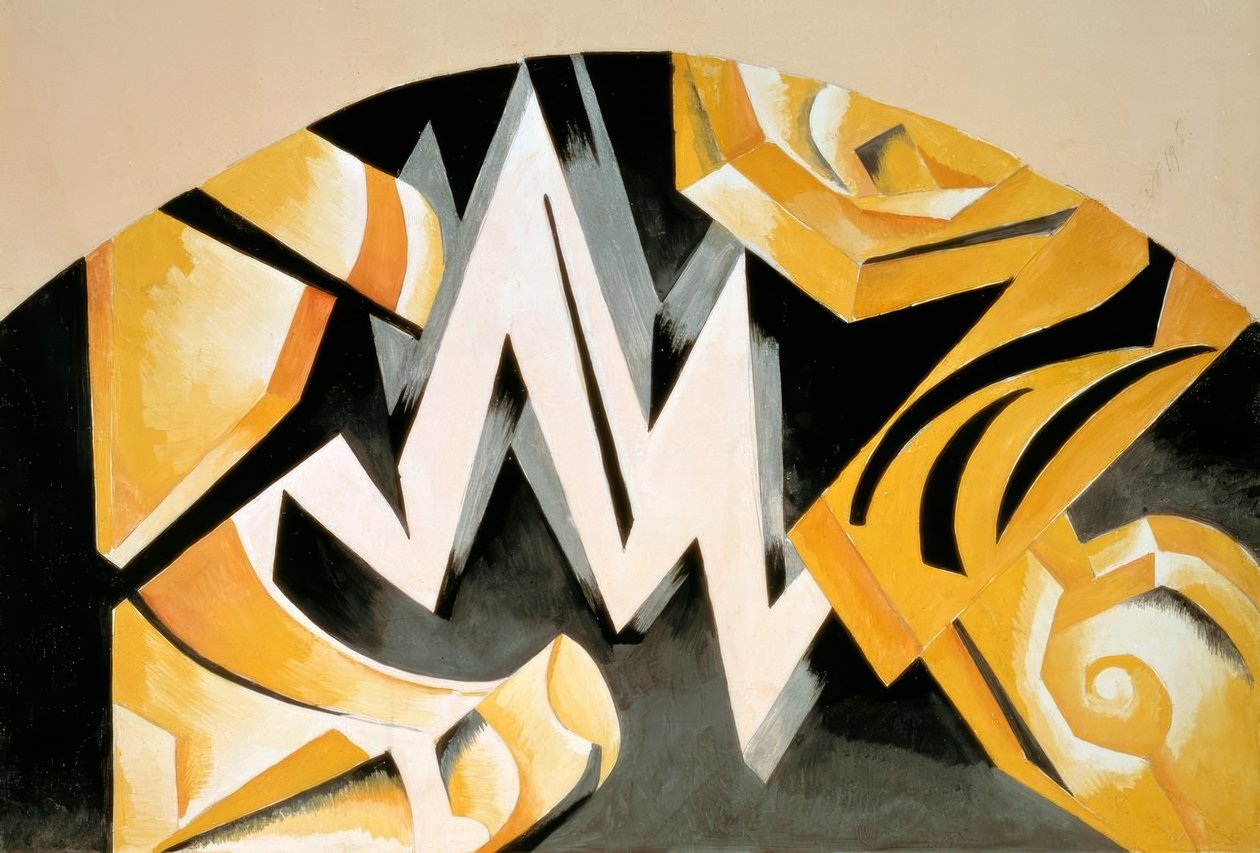 Scenedesign for Moskva-forestillingen, Kamerny Theatre, 17. mai 1921 av Alexandra Alexandrowna Exter