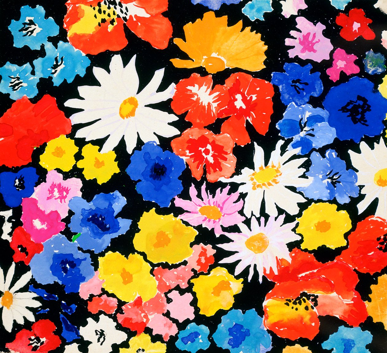 Dekorativ komposisjonsbukett med blomster, 1900-tallet av Alexandra Alexandrowna Exter