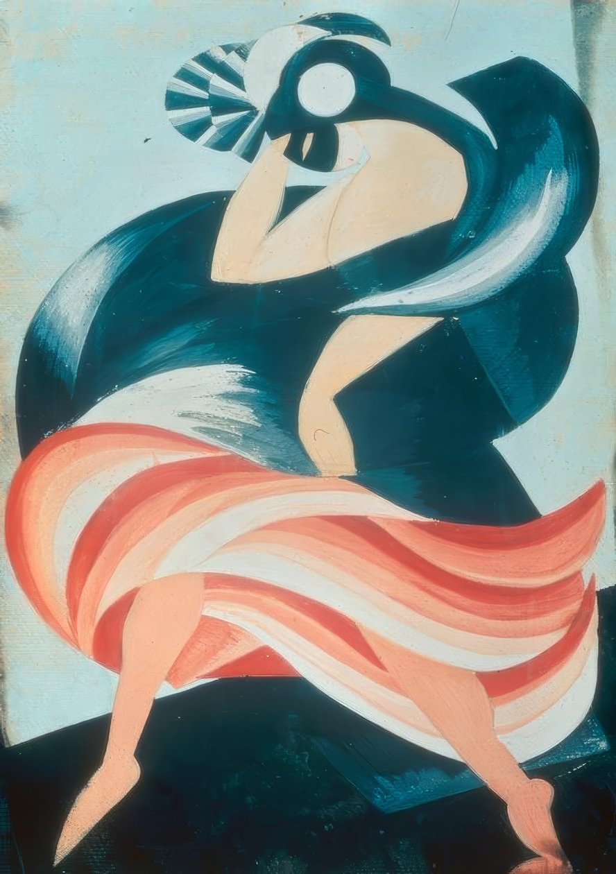 Figur av den tredje kvinnelige masken av Alexandra Alexandrowna Exter