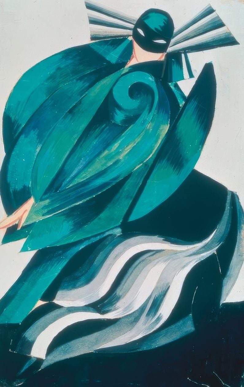 Figur av den tredje kvinnelige masken av Alexandra Alexandrowna Exter