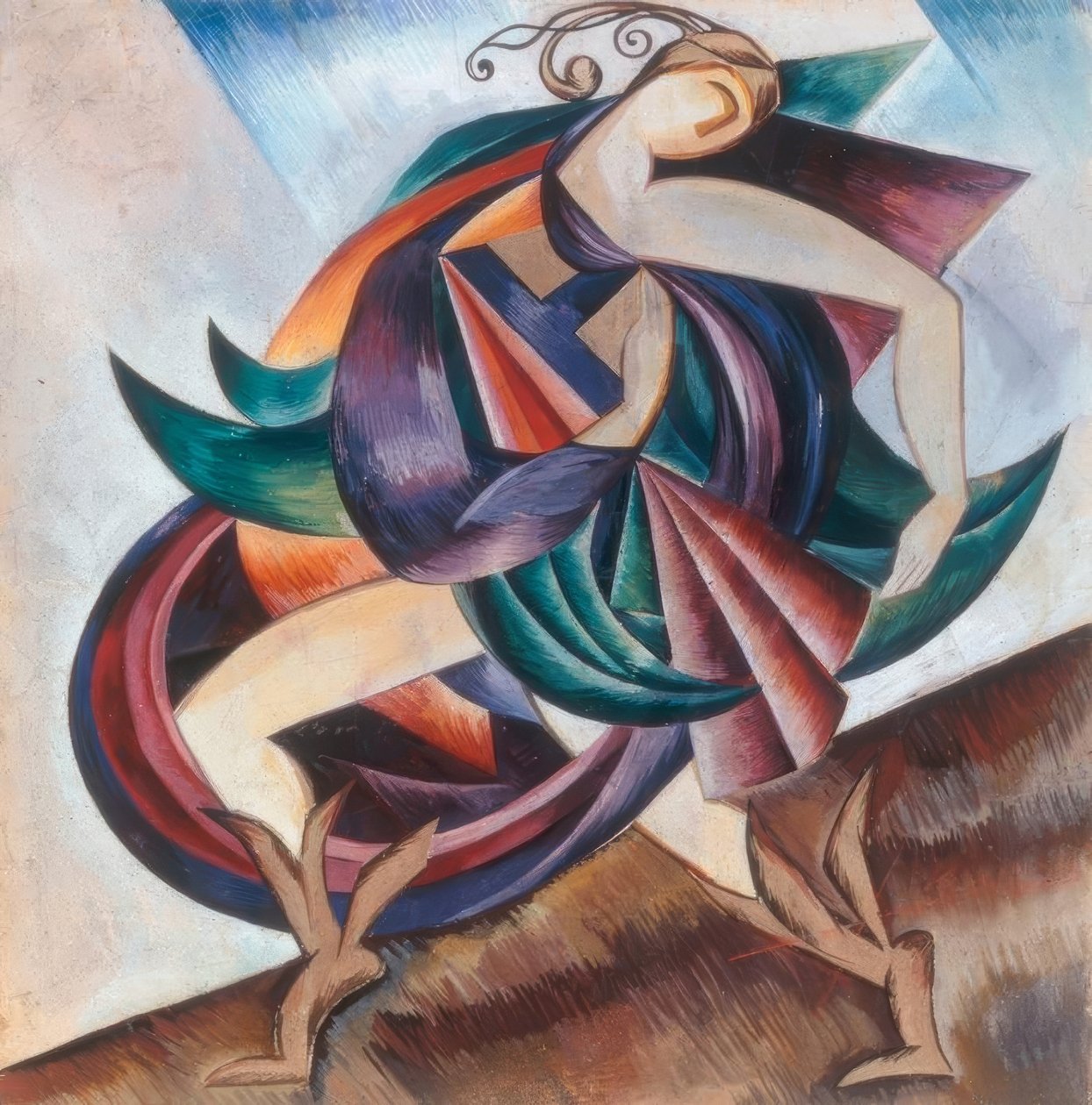 Figur av Moskva-forestillingen, Kamerny Theatre, 17. mai 1921 av Alexandra Alexandrowna Exter