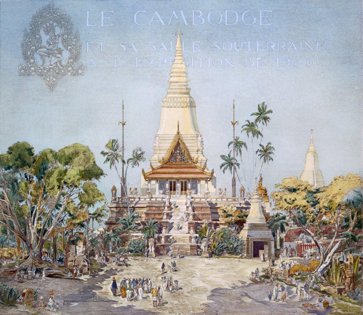 Den kambodsjanske paviljongen, Paris Expo, 1900, fra 