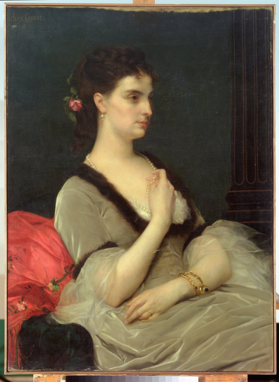 Portrett av grevinne E.A. Vorontova-Dashkova, 1873 av Alexandre Cabanel