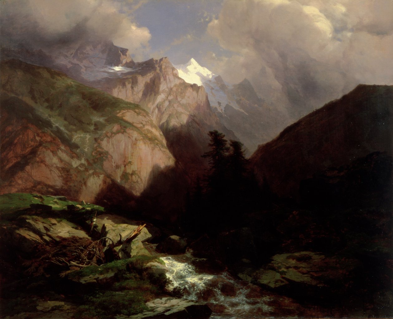 Jungfrau, Sveits av Alexandre Calame