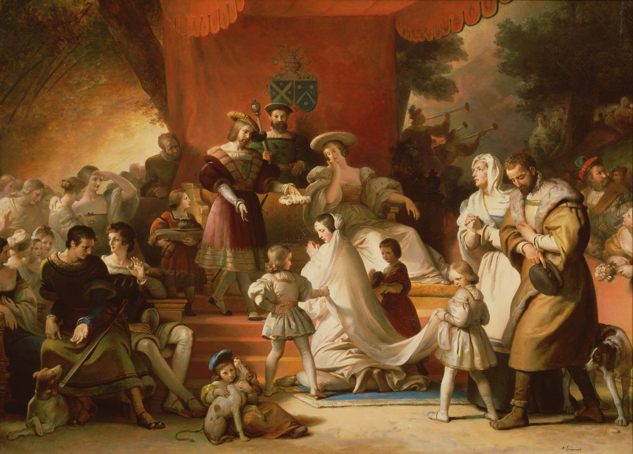 Kroning av en ung jente av Alexandre Evariste Fragonard