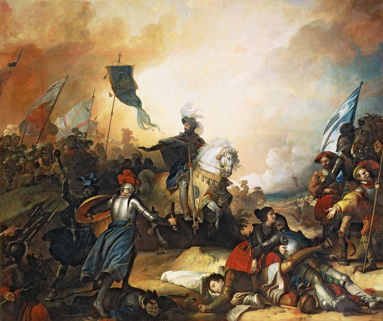 Slaget ved Marignan, 14. september 1515, 1836 av Alexandre Evariste Fragonard