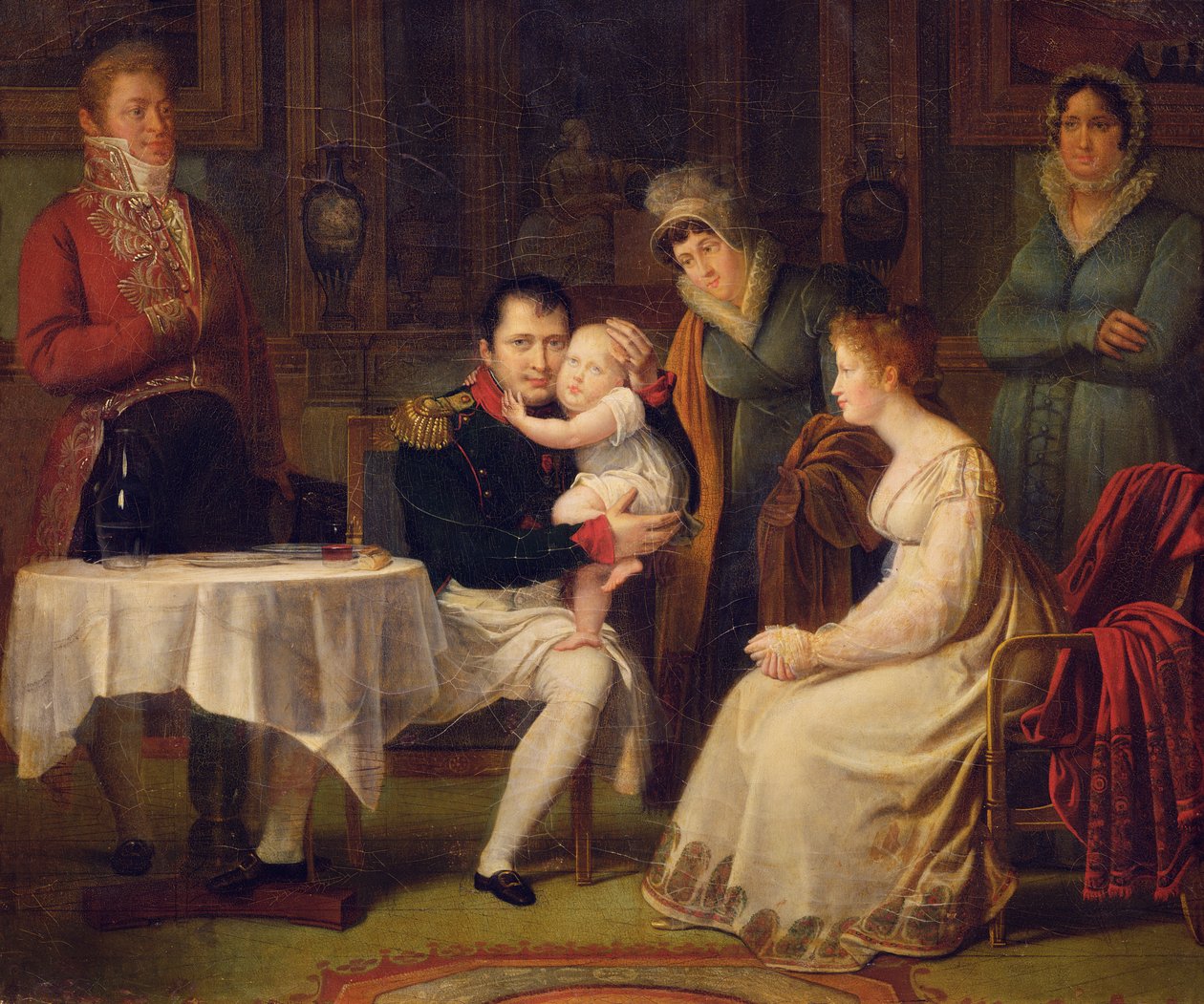 Napoleon I (1769-1821) Marie Louise (1791-1847) og kongen av Roma (1811-73) 1812 av Alexandre Menjaud