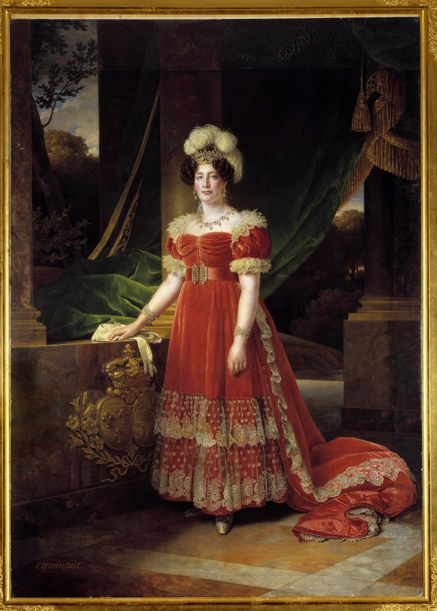 Portrett av hertuginnen av Angouleme Marie Therese Charlotte av Frankrike kjent som Madame Royale (1778-1851) Maleri av Alexandre Francois Caminade (1789-1862) 1827 Søn. 2,57x1,85 m av Alexandre Francois Caminade
