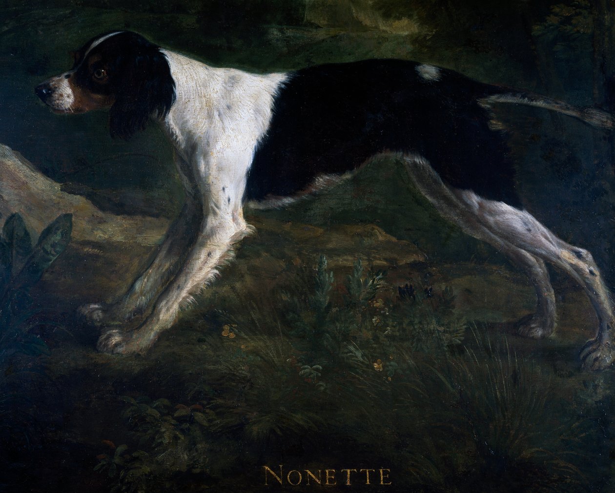 Nonette, malt over kongelig forkammerdør til slottet Marly av Alexandre-Francois Desportes (1661-1743), Frankrike av Alexandre Francois Desportes