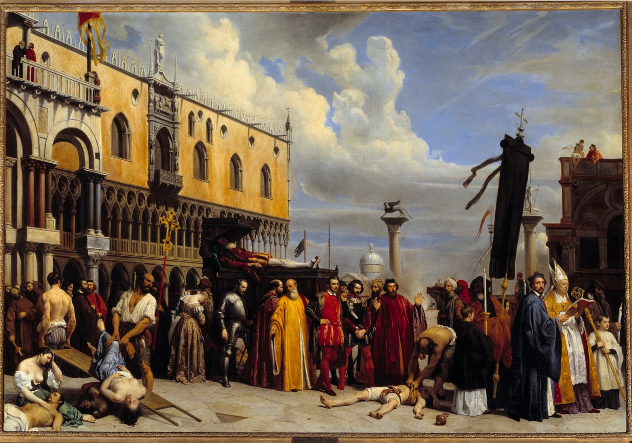 Begravelse utmerkelser til Titian (Tiziano Vecellio av Alexandre Jean Baptiste Hesse