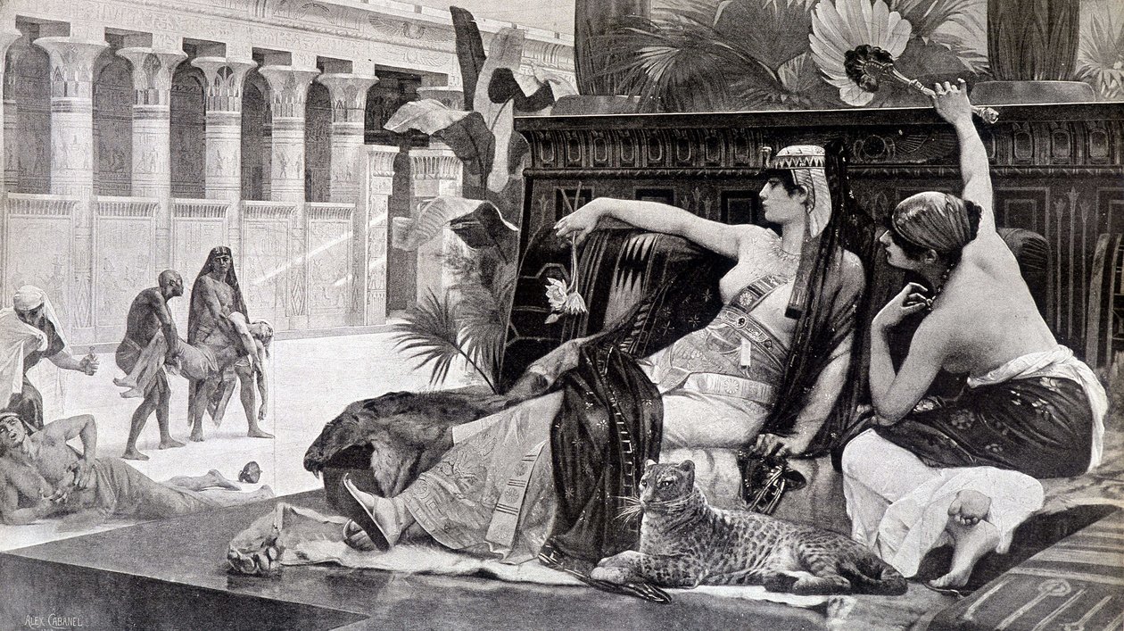 Cleopatra prøver gift på undersåttene sine - av Cabanel av after Alexandre Cabanel