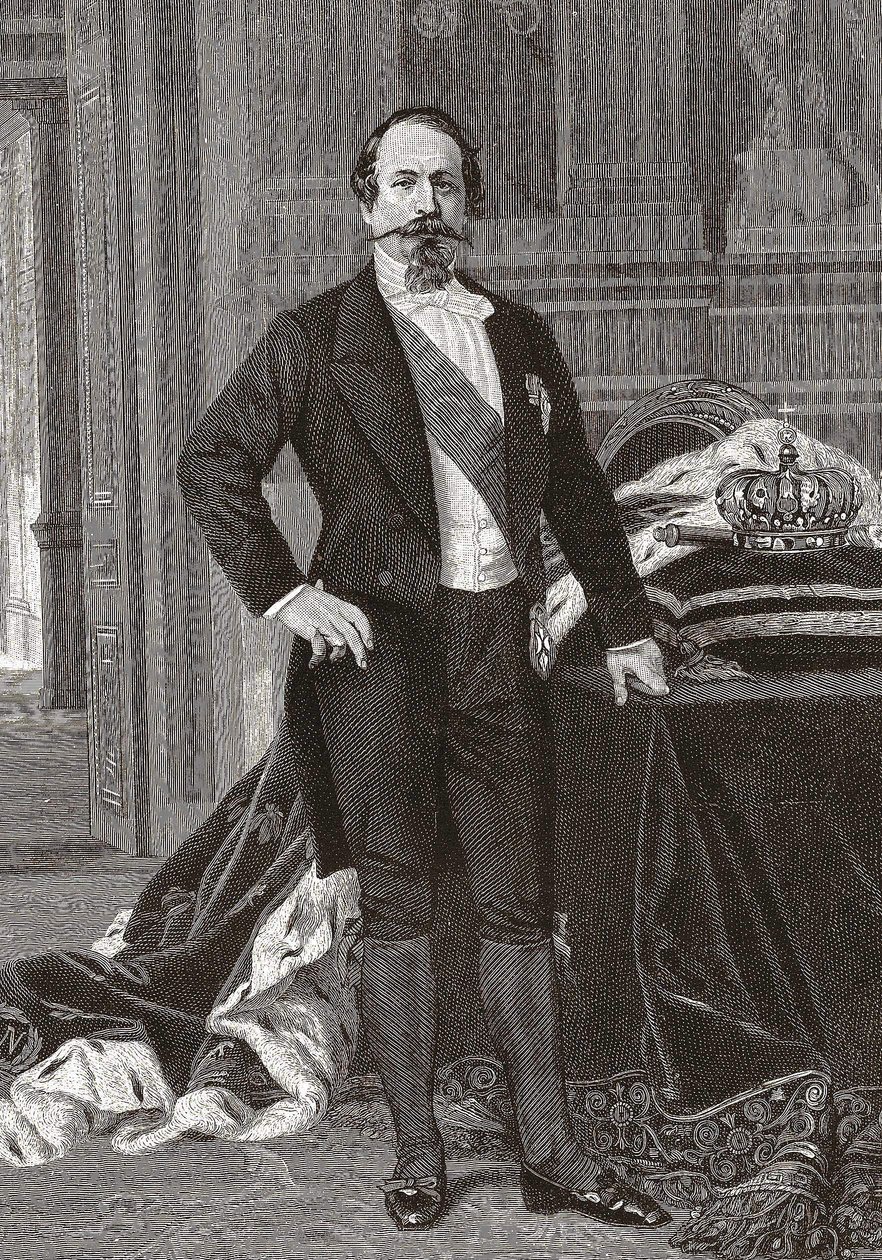 Portrait of Napoleon III, Emperor of the French - grav. from the painting by Alessandro Cabanel. av after Alexandre Cabanel