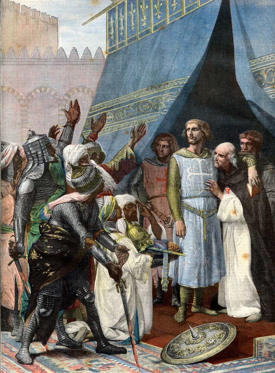 St. Louis i Jerusalem - gravering etter Cabanel - Louis IX 9 dit Saint Louis (Saint Louis av after Alexandre Cabanel