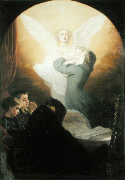 Mødres siste kyss, ca. 1865 av Alexandre Antigna