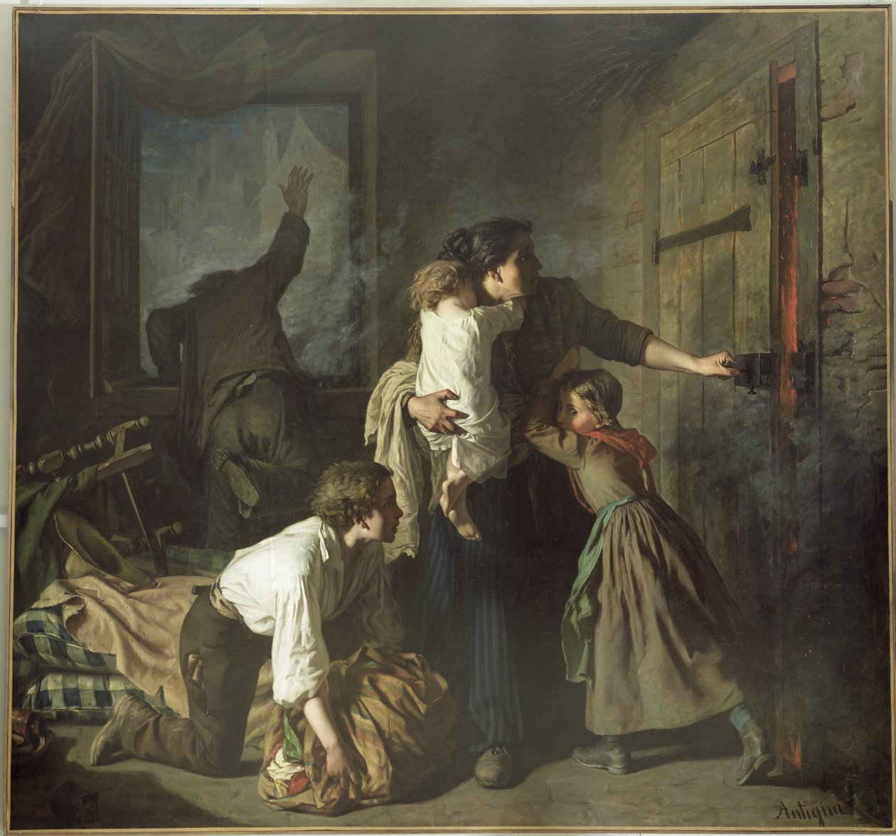 Brannen, 1850 av Alexandre Antigna