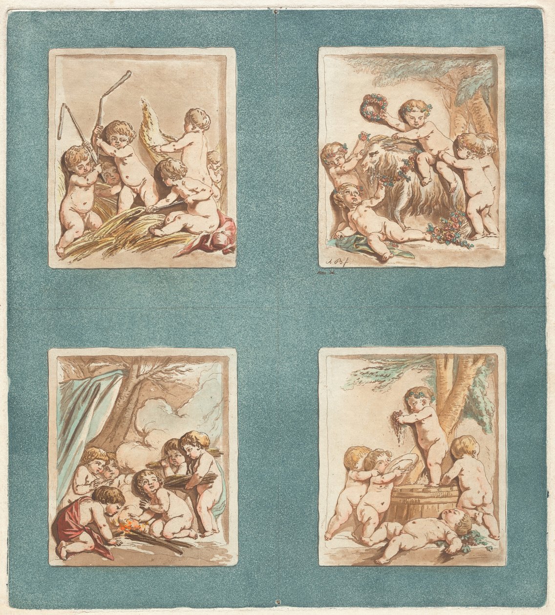 Årstidene av Alexandre Briceau after Jean Baptiste Hüet, I