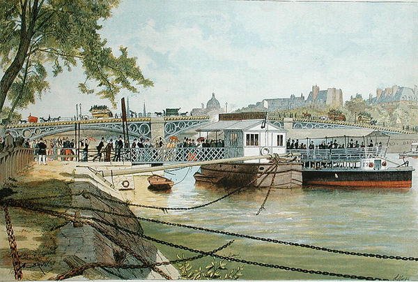 Ponton på Suresnes, ved siden av Pont des Saints Peres av Alexandre Brun