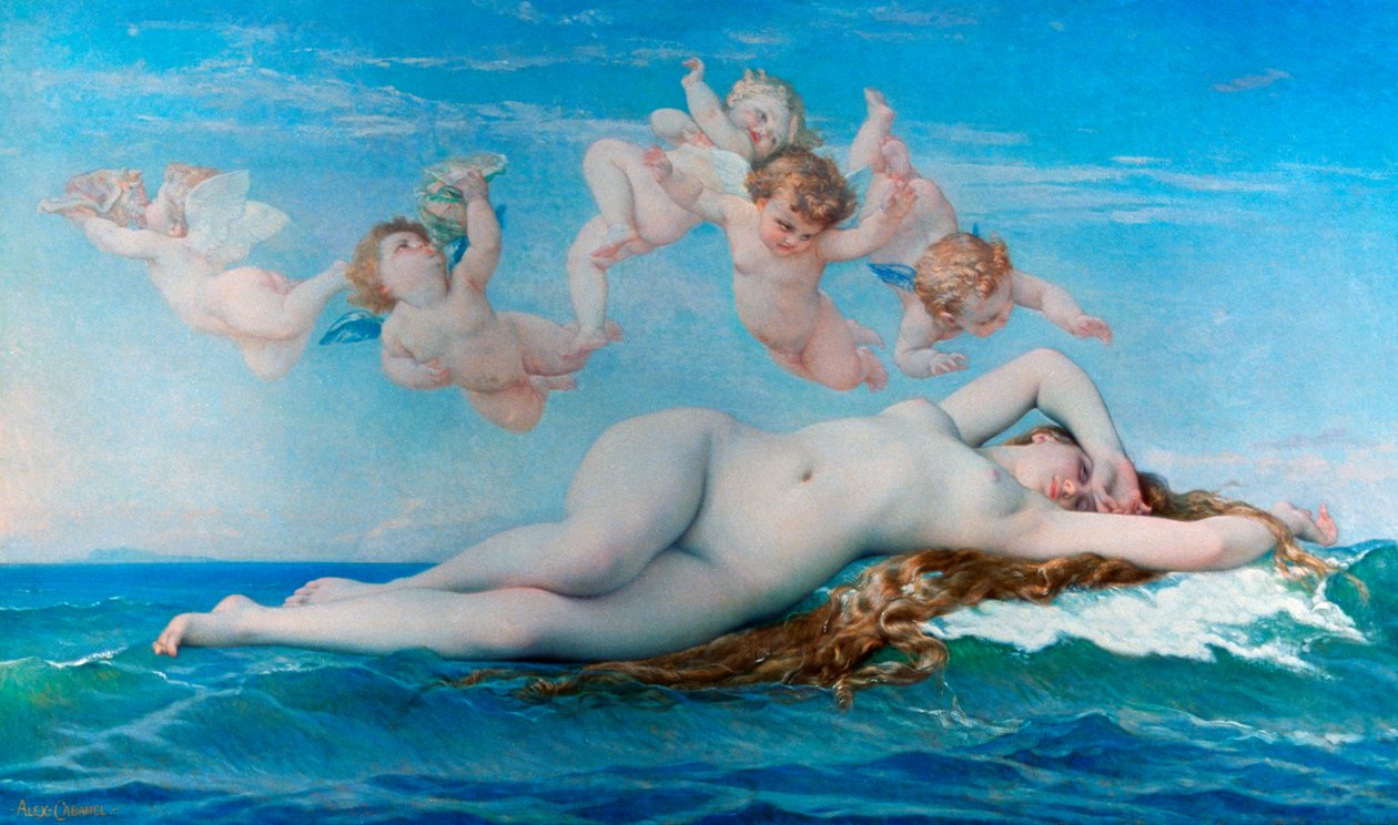 Fødsel av Venus, 1863 av Alexandre Cabanel