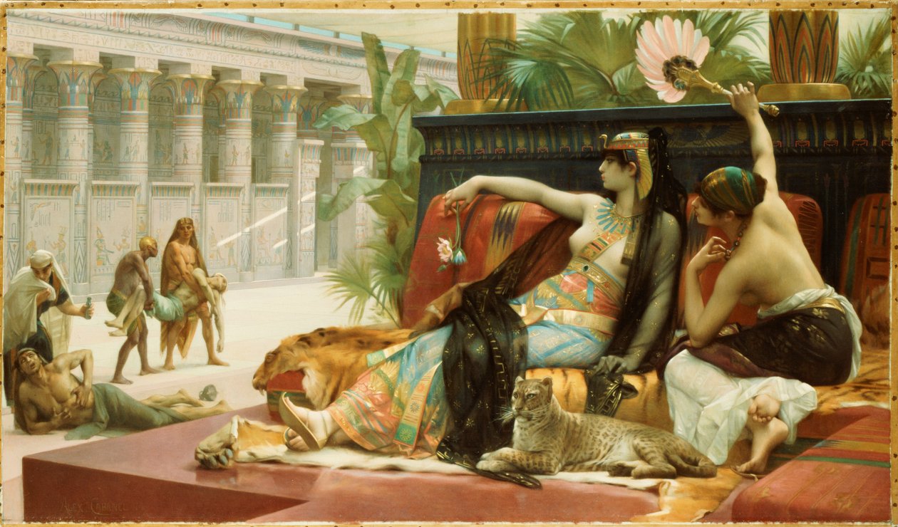 Cleopatra tester gift på fordømte slaver, 1887 av Alexandre Cabanel