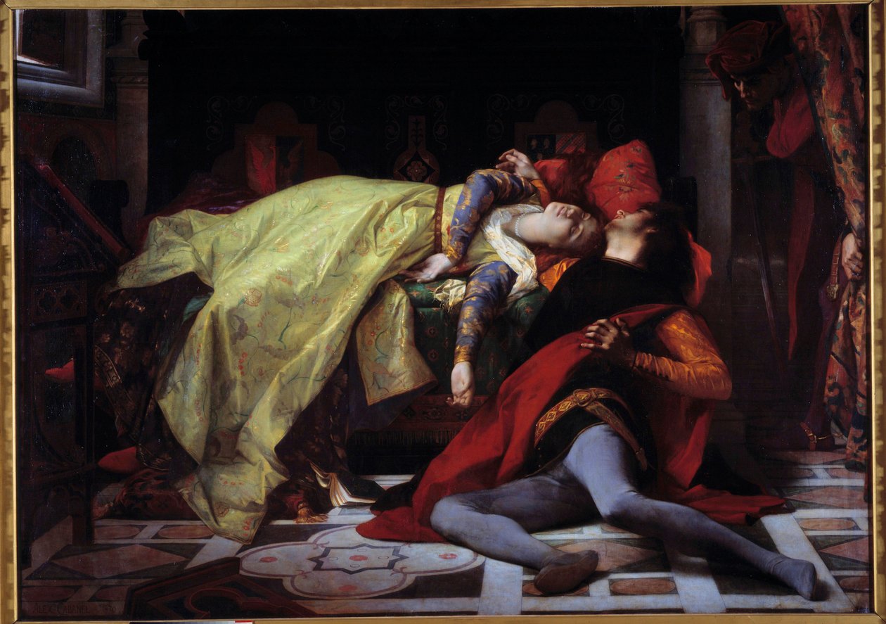 Francesca de Rimini og Paolo Malatesta døde (1284). Maleri av Alexandre Cabanel (1823-1889) av Alexandre Cabanel
