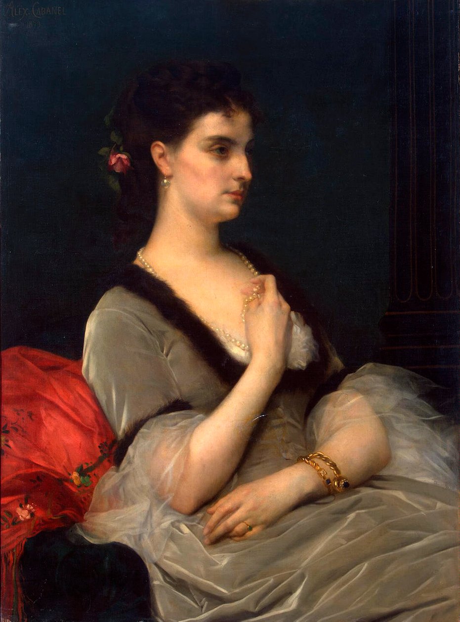 Portrett av prinsesse Elizabeth Vorontsova-Dashkova, 1873. av Alexandre Cabanel