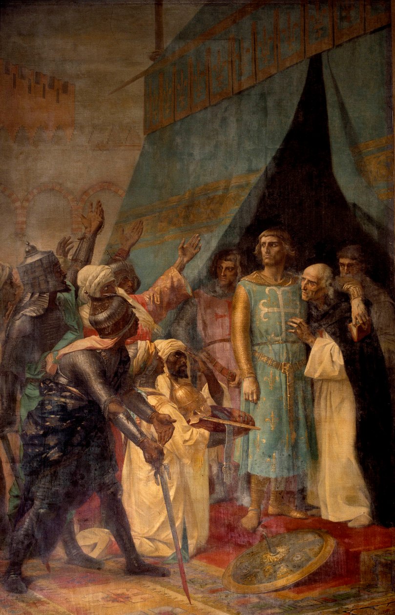 Syvende korstog: Kong Ludvig IX (Saint Louis) (1214-1270) i Jerusalem. Maleri av Alexandre Cabanel (1823-1889) Paris fra 1800-tallet, Pantheon av Alexandre Cabanel