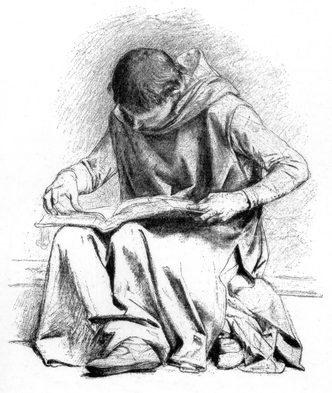 Studie for The Education of St Louis Pantheon, c1880-1882. av Alexandre Cabanel