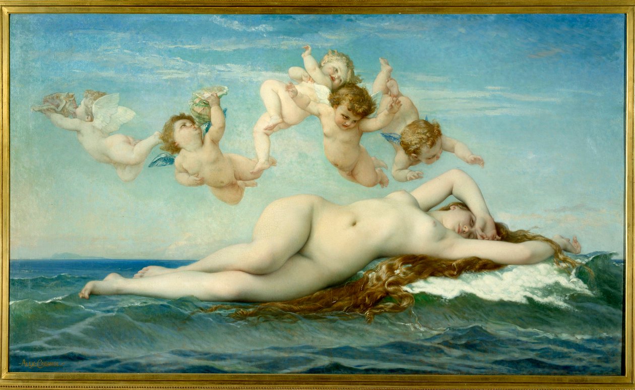 The Birth of Venus Maleri av Alexandre Cabanel (1823-1889) 1863 Søn. 1,3x2,25 m Paris, musee d