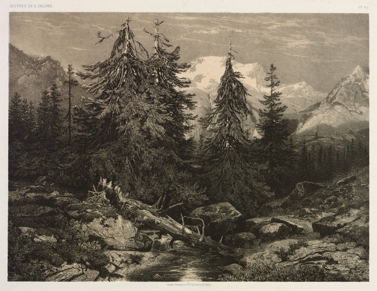 Alpestrøm. av Alexandre Calame