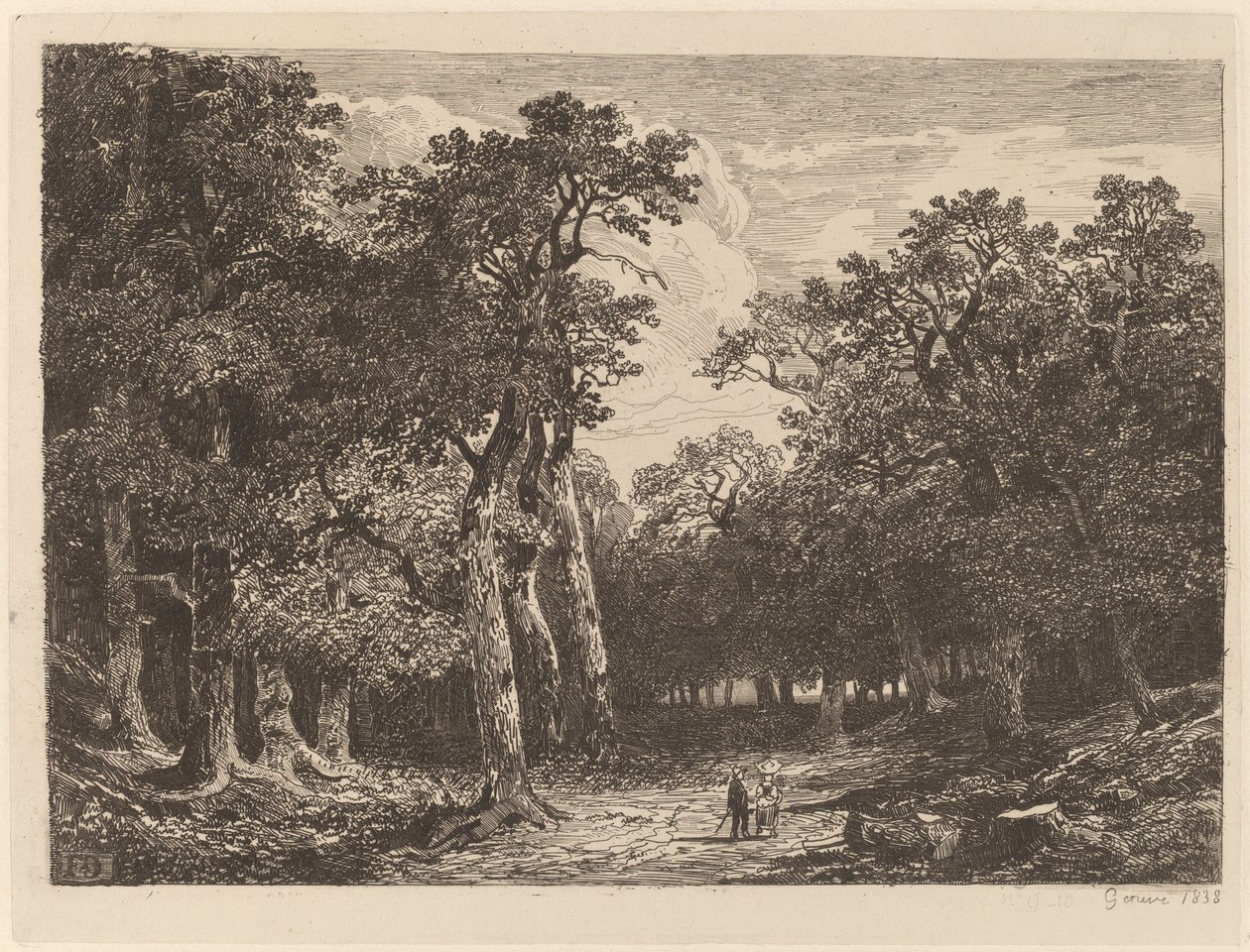 Par i en lysning av Alexandre Calame