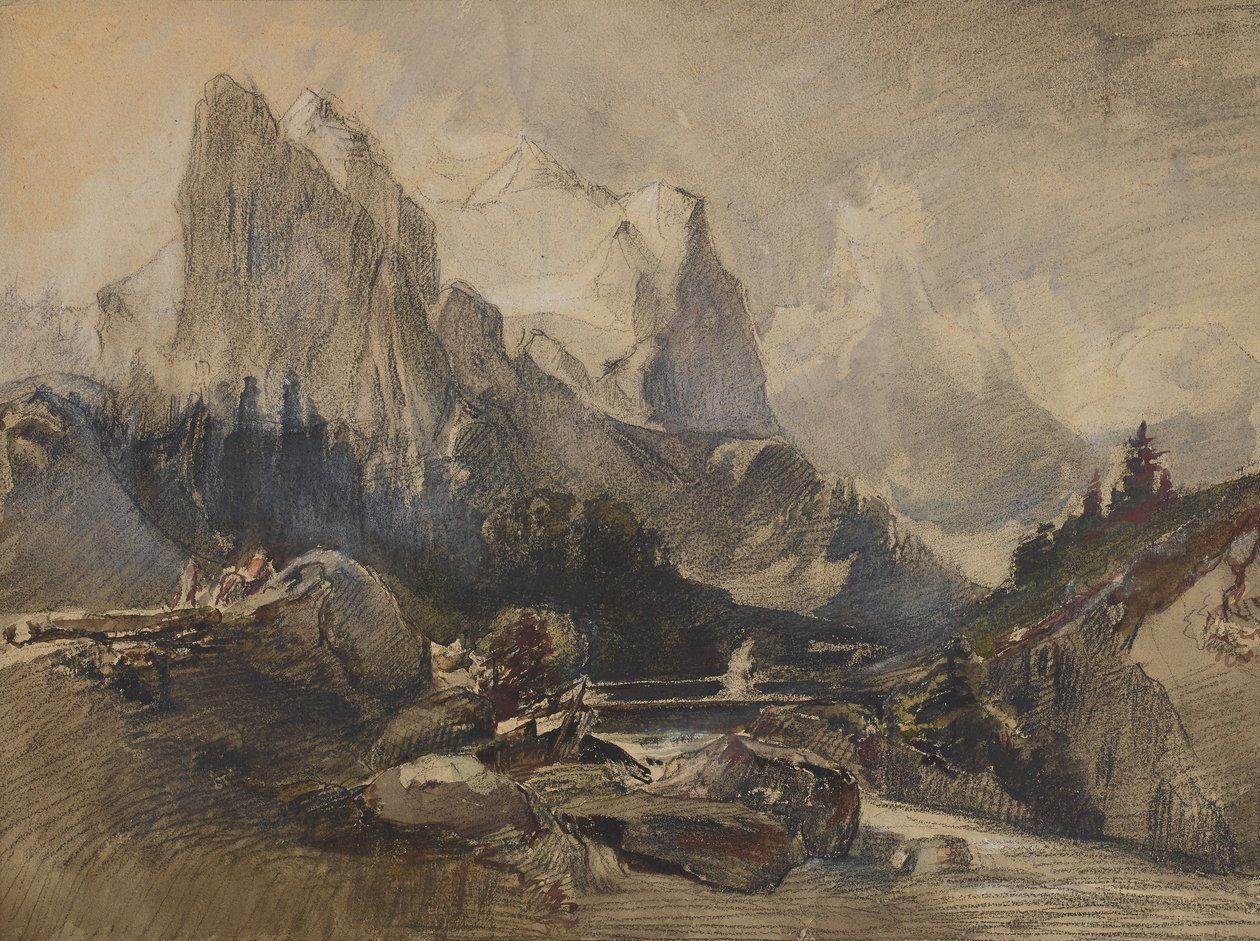Wetterhorn i Berner Oberland av Alexandre Calame