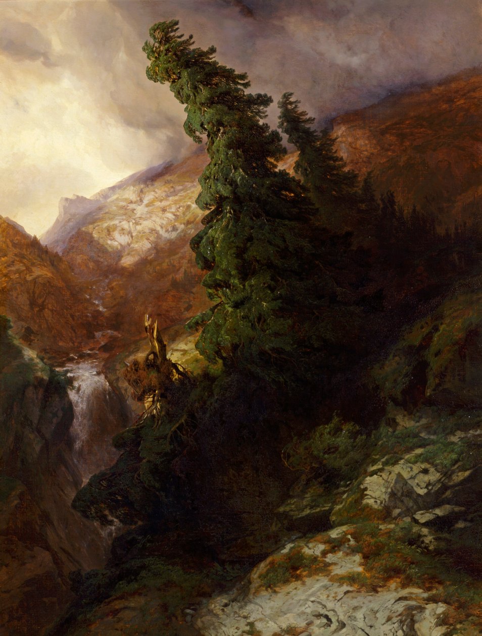 Høyfjellskløft (Handegg-dalen i kantonen Bern) av Alexandre Calame