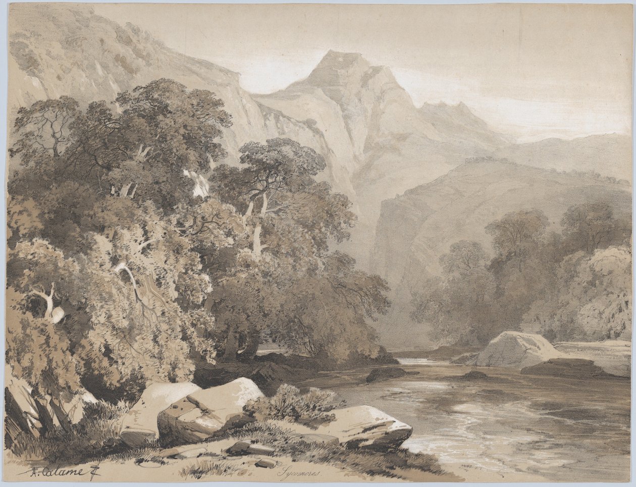 Landskap, 1800-tallet. av Alexandre Calame