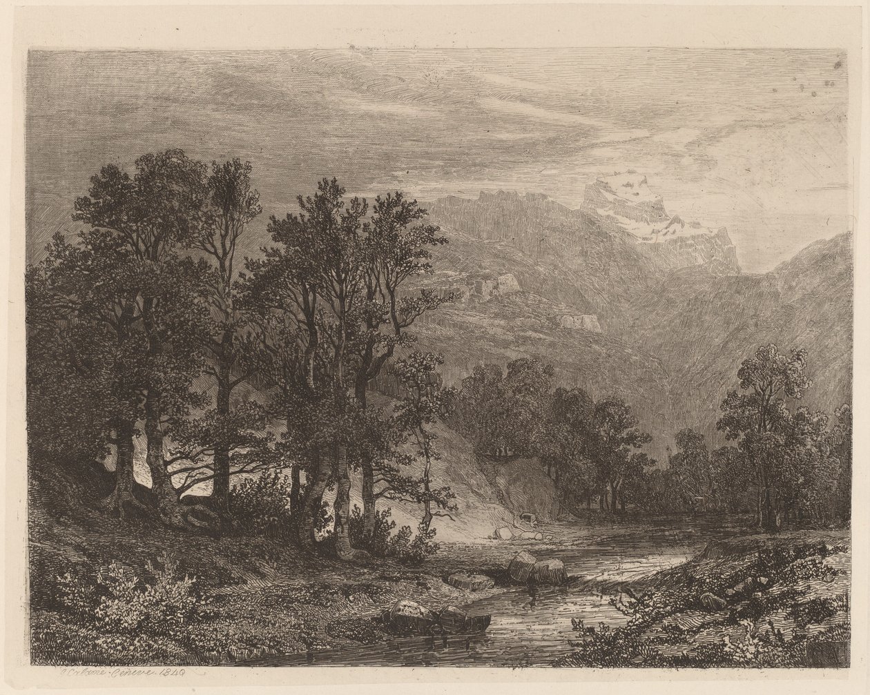 Fjellbekk av Alexandre Calame