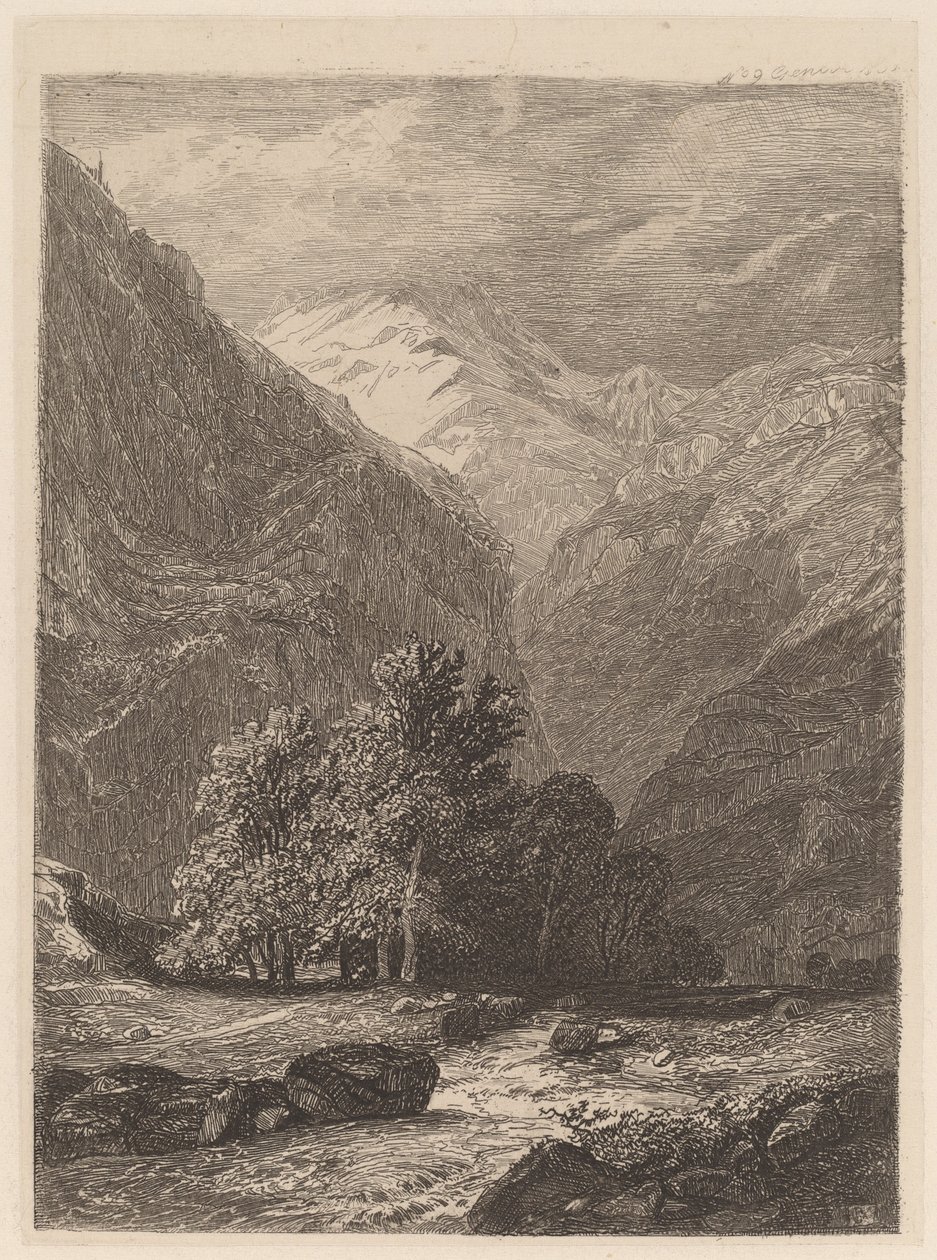 Fjellbekk av Alexandre Calame