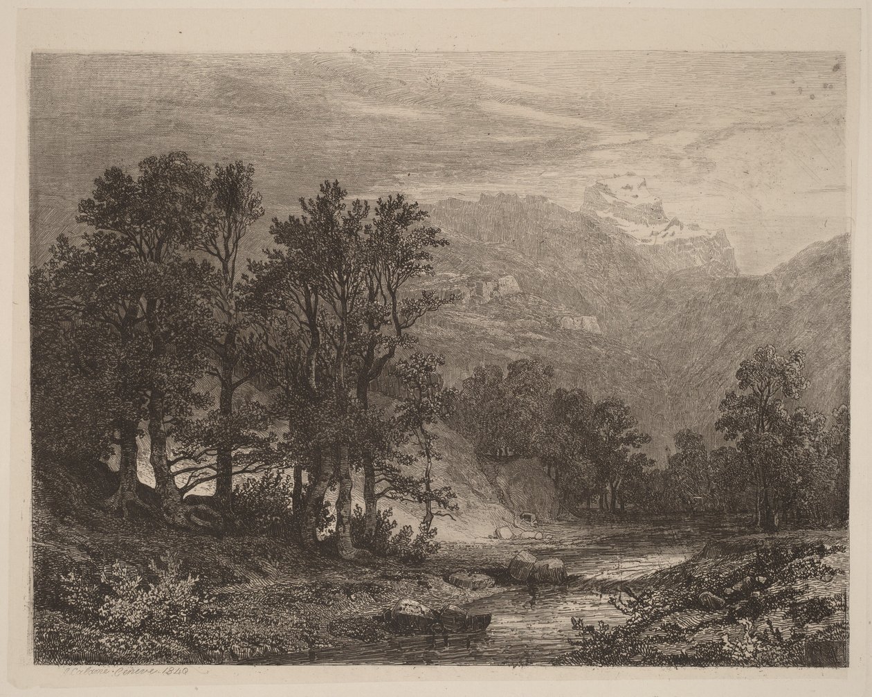 Fjellbekk av Alexandre Calame