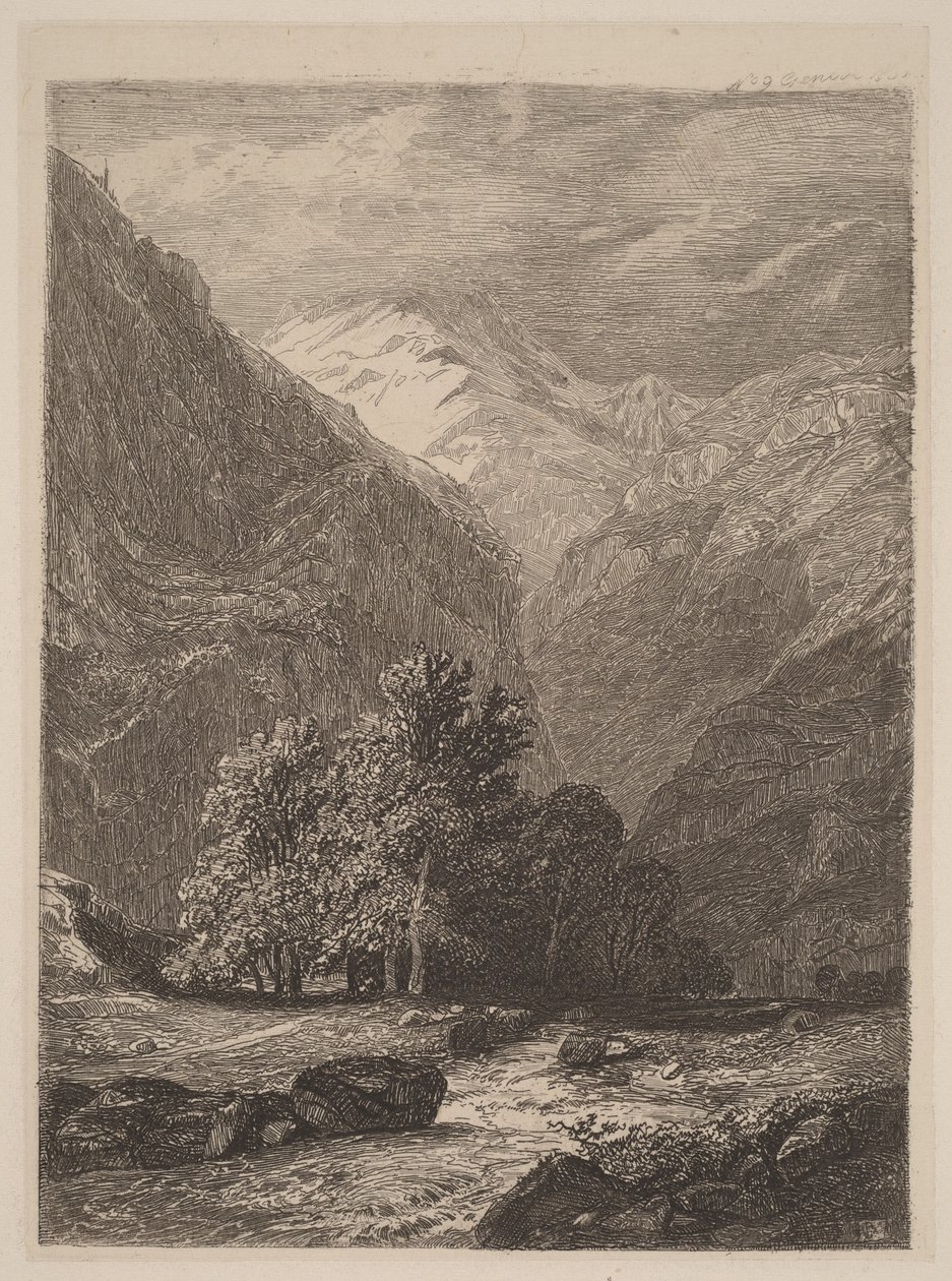 Fjellbekk av Alexandre Calame