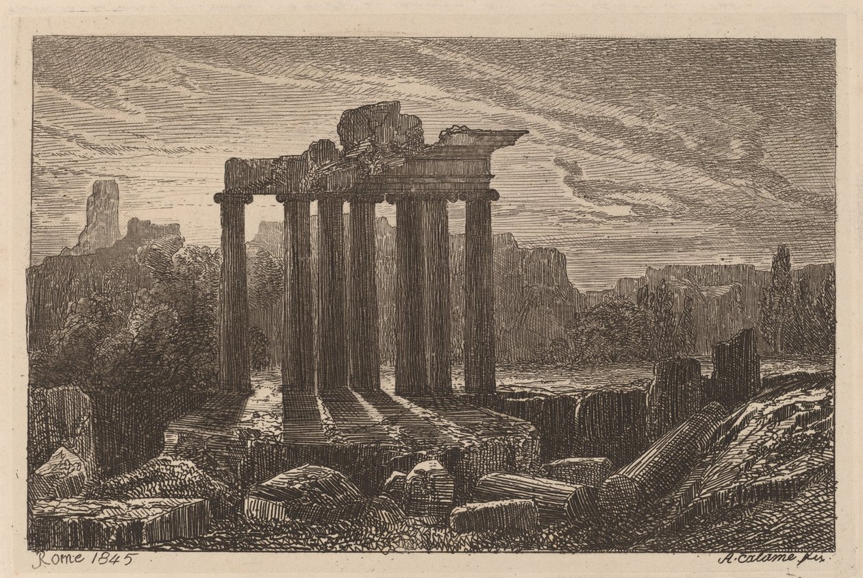 romerske ruiner av Alexandre Calame