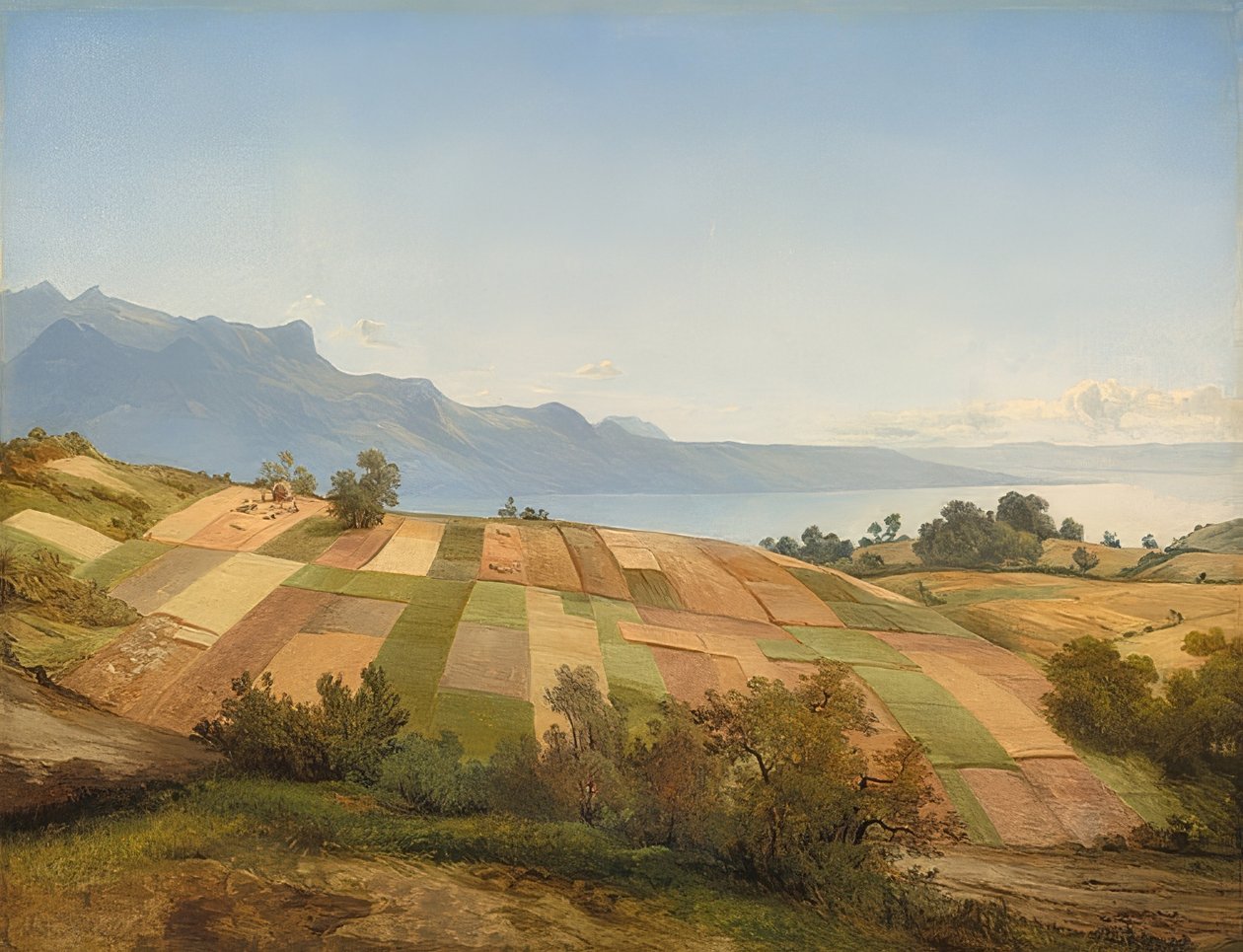 Sveitsisk landskap. Rundt 1830 av Alexandre Calame